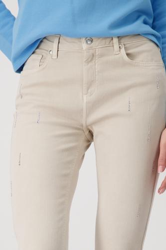 Jeans mit Strasssteinen 36 - Warm Sand