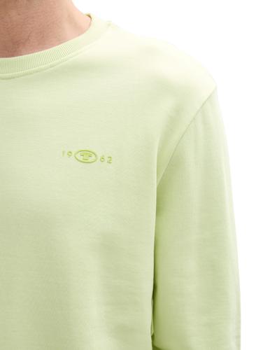 Basic Sweatshirt mit Logo-Print XL Regular Fit - Lime Cream Green
