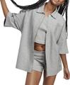 ADIDAS Damen Lounge Terry Loop Hemd S in Silber