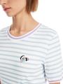 Geringeltes Rippen-T-Shirt 40 - Soft Sky Blue
