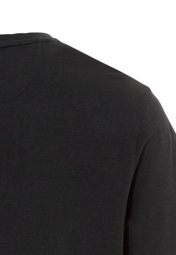 Kurzarm Henleyshirt aus reiner Baumwolle Grau 5XL