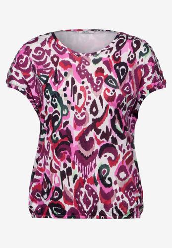 T-Shirt mit Ornament Print S - Bloomy Pink