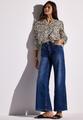 Print-Bluse mit Tapedetails 38 - Moonstone Sand