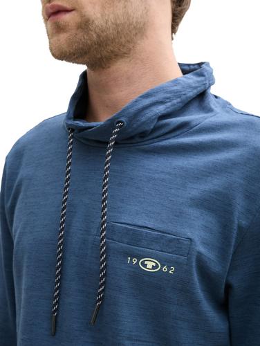 Snood Langarmshirt mit Brusttasche XL Regular Fit - Mystical Blue Navy Injected