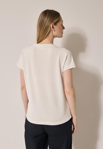 Strukturshirt mit Knöpfen L - Light Beige