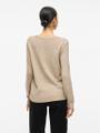 VIRIL O-NECK L/S  KNIT TOP - NOOS Braun XXL
