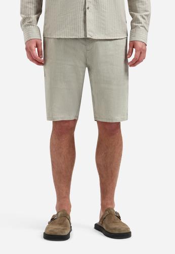 Short Chino With Linen M Regular Fit - Taupe