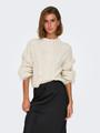 ONLHOLLY LS SHORT CABLE HIGH NECK RP KNT M Verkürzt - Birch