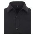 Popeline Hemd uni 001420 44 Body Fit - Schwarz