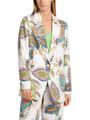Körpernaher Blazer mit fancy Blattmotiv 40 - White