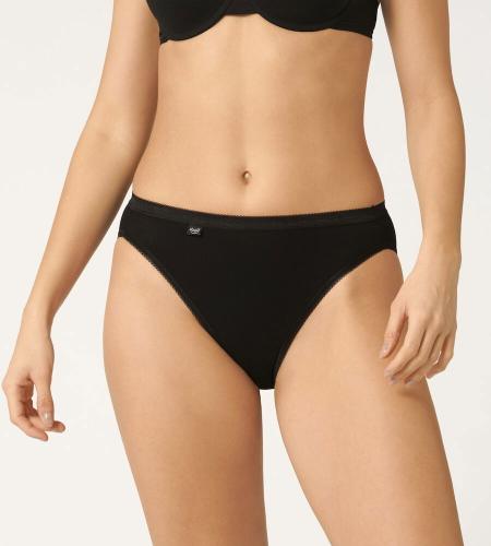 Sloggi Jazzpants (2 Stück)mit elastischer Mäusezähnchenkante - Schwarz / 40