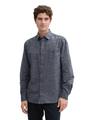 Regular Fit Hemd mit Turn-up-Funktion XXL Regular Fit - Navy White Fil A Fil Dobby