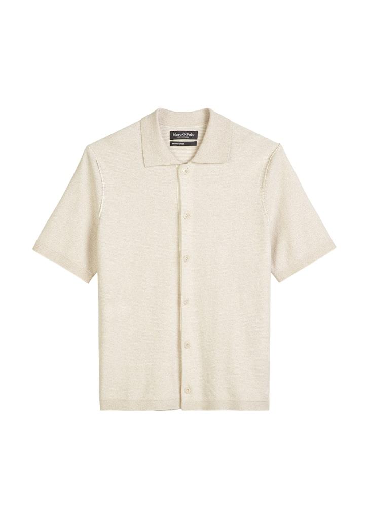 Strick-Bowlinghemd regular Beige L