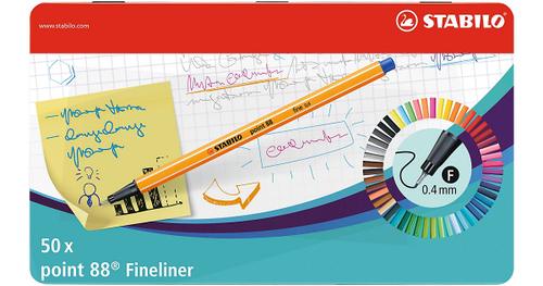 Fineliner point 88, 50 Farben im Metalletui