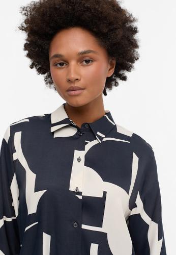 Bluse Viskose Langarm Schwarz 36/Langarm
