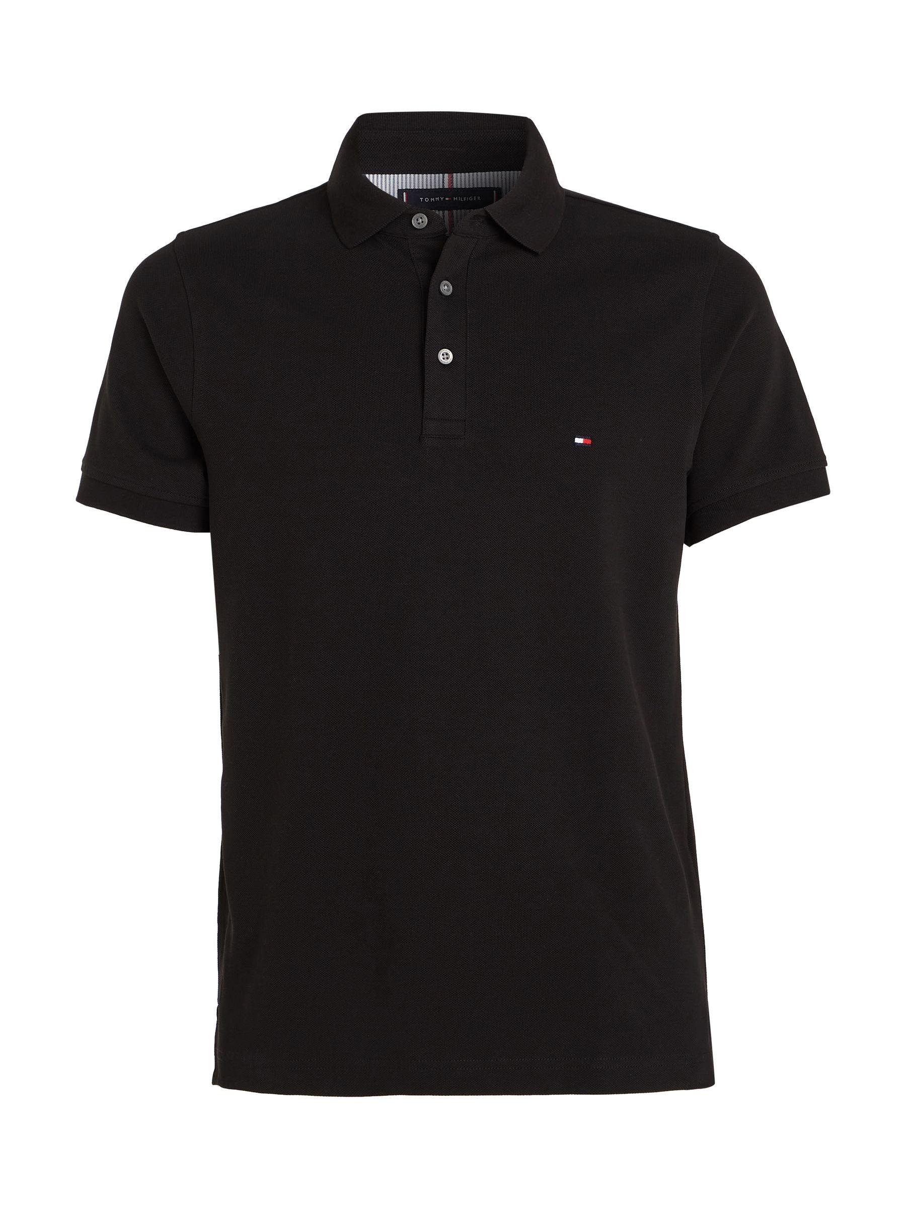 TOMMY HILFIGER Poloshirt »SLIM FIT POLO S/« - Schwarz / M