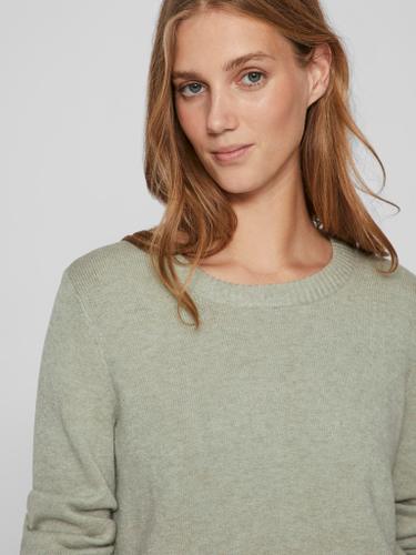 VIRIL O-NECK L/S  KNIT TOP - NOOS L Normal geschnitten - Oil Green