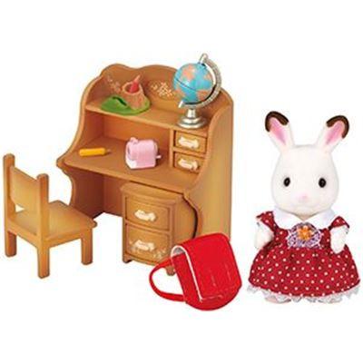 Sylvanian Families - Schokoladenhasen-Schwester-Set mit Schreibtisch