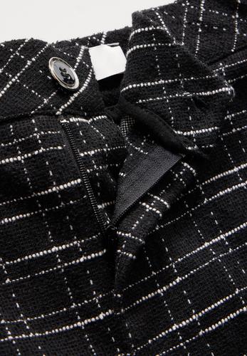 Karierte Bouclé Hose 34/30 - Black