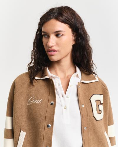 GANT Varsity Strickjacke M - Warm Khaki