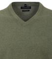 Pullover mit V-Ausschnitt uni 004430 XL - Grün