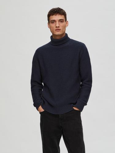 SLHTHIM LS KNIT STRUCTURE ROLL NECK W XXL Normal geschnitten - Sky Captain