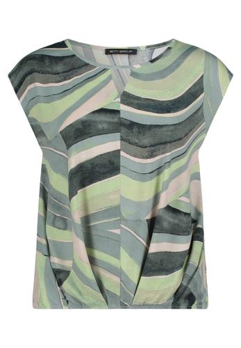 Blusenshirt 36 Figurumspielend - Mint/Green