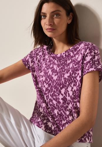 T-Shirt mit Minimal Print L - Cherry Blossom Pink