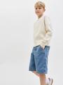 JJITONY JJCARPENTER SHORTS SQ 735 JNR 140 Locker geschnitten - Blue Denim