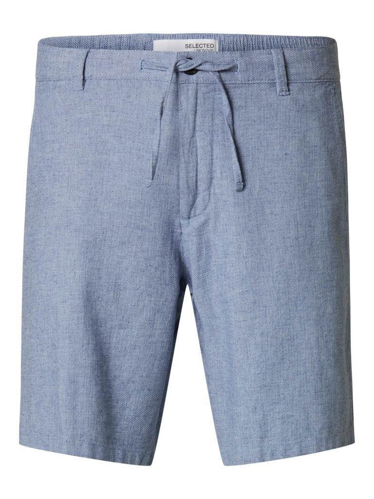 SLHREGULAR-BRODY LINEN SHORTS NOOS Blau S
