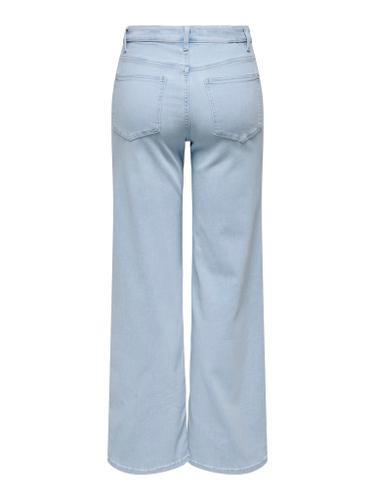 ONLMADISON BLUSH HW WIDE DNM CRO495 NOOS S/30 Weiter Beinschnitt - Light Blue Bleached Denim