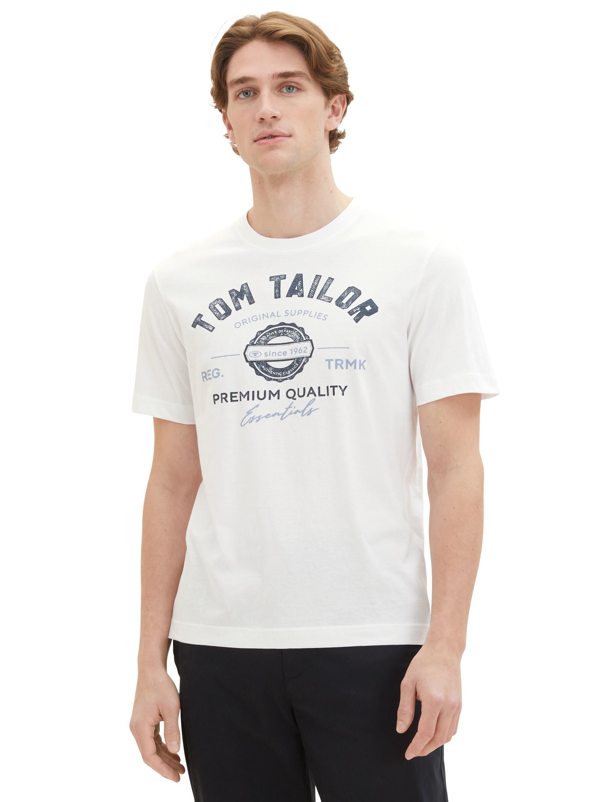 T-Shirt mit Logo-Print M Regular Fit - White