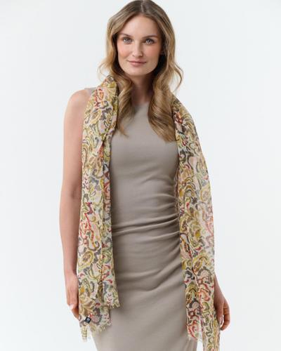 Schal Sustainability Edition - Schal mit abstrahiertem Paisley-Muster OS - Khaki