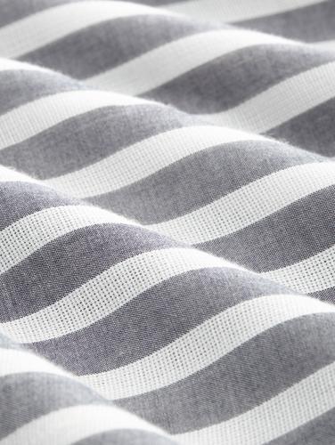 Gestreifte Bluse mit Taschen 38 Regular Fit - Offwhite Navy Vertical Stripe