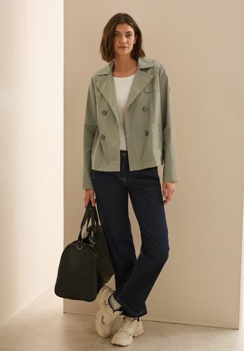 Kurze Trenchcoat L - Smooth Khaki