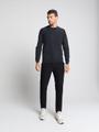 Pullover Crewneck Garment Dyed + Stone Washed M Regular Fit - Black