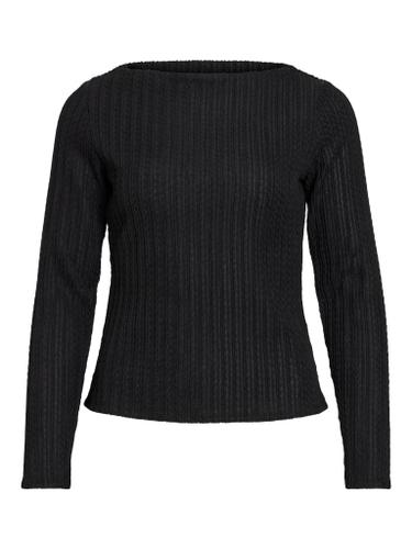 VIADILENA BOATNECK L/S TOP/R Schwarz XS