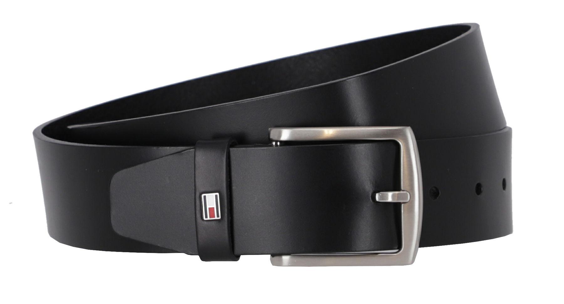 TOMMY HILFIGER Ledergürtel NEW DENTON BELT - Schwarz / 90