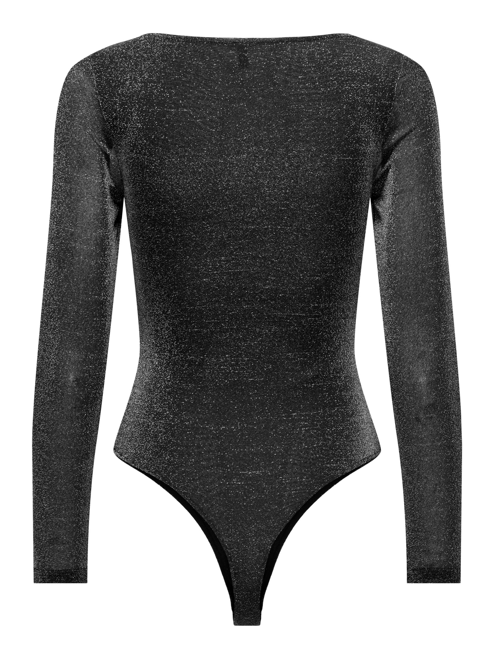ONLAMERA L/S GLITTER BODY JRS XS - Black