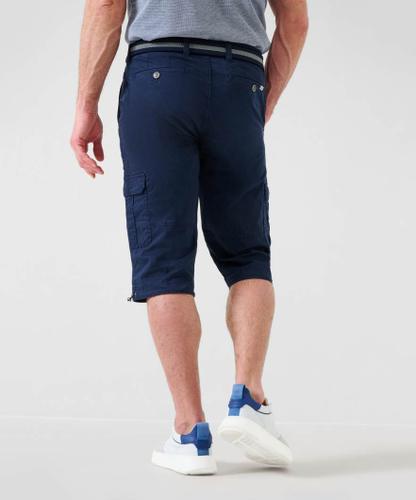 Style Bill 26U Cargo-Bermuda, Herrenhose, Französische Taschen, Safety-Tasche, Sportive Cargotaschen, Tunnelzug im Saum, Verdeckter Reißverschluss, Perfect Cut (niedrige Leibhöhe), Regular Fit, Gerader Beinverlauf - Navy