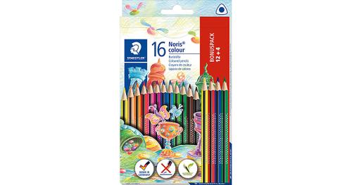 Noris colour Buntstifte, 3-Kant, 12&4 Farben