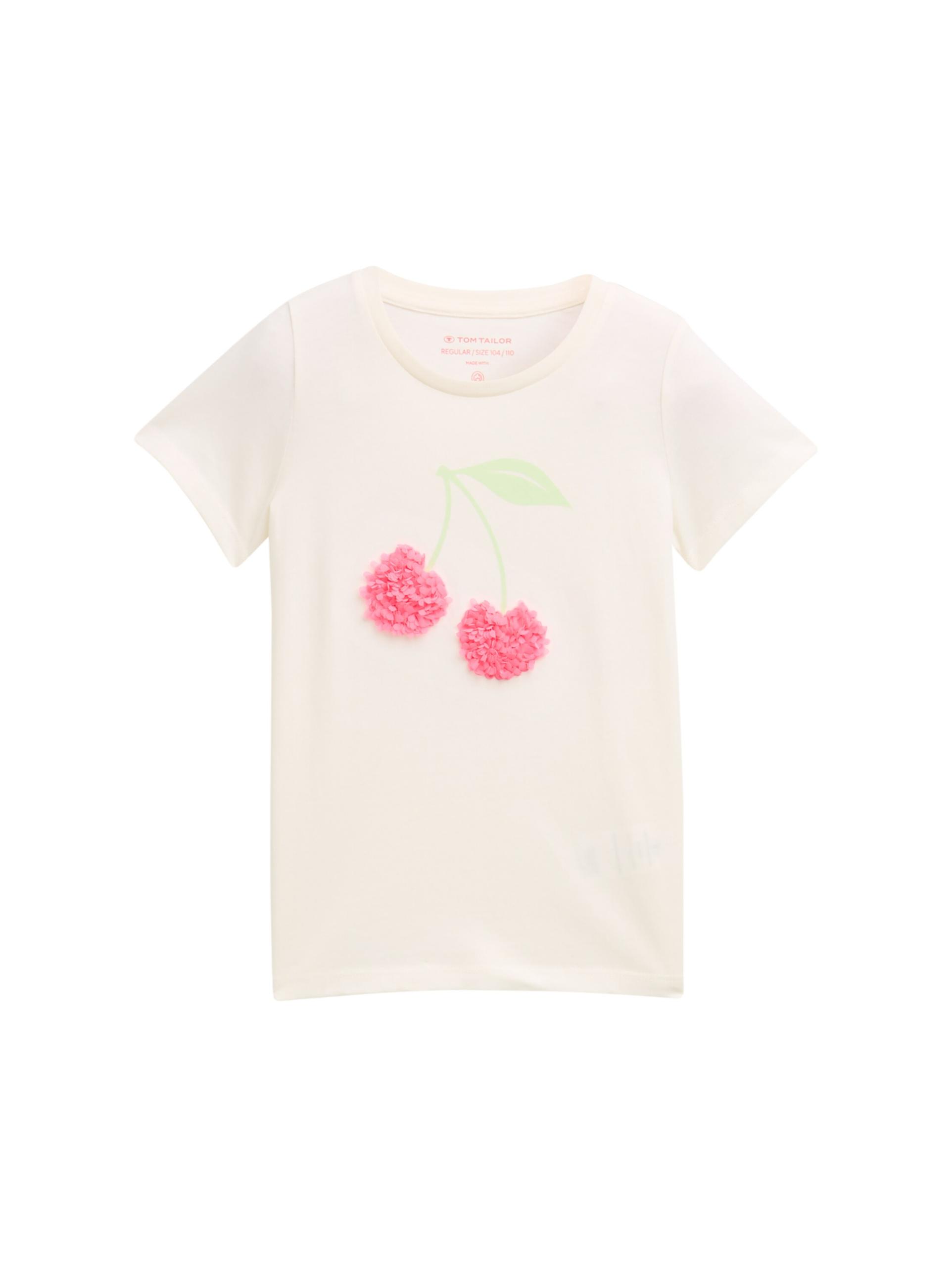 T-Shirt mit Applikation 116/122 Regular Fit - Whisper White
