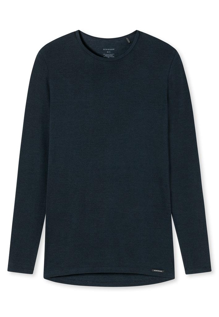 Langarmshirt Rundhals Blau 7