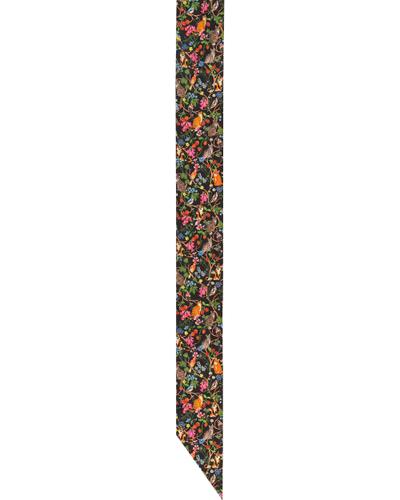 Schal Twilly aus Seide mit FRAAS Plaid Karo und Tier-Print OS - Caviar