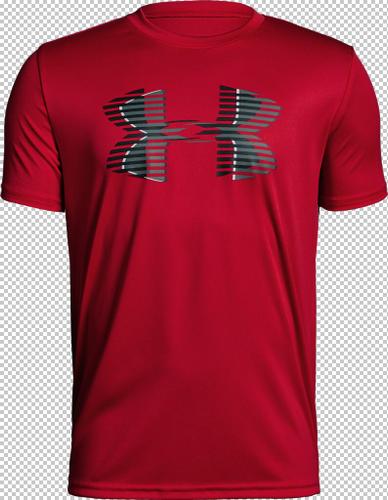 UNDER ARMOUR Kinder Tech Big Logo Solid Tee S in Rot