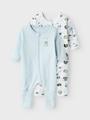 NBMNIGHTSUIT 2P ZIP FF ELEPHANT NOOS Blau 62