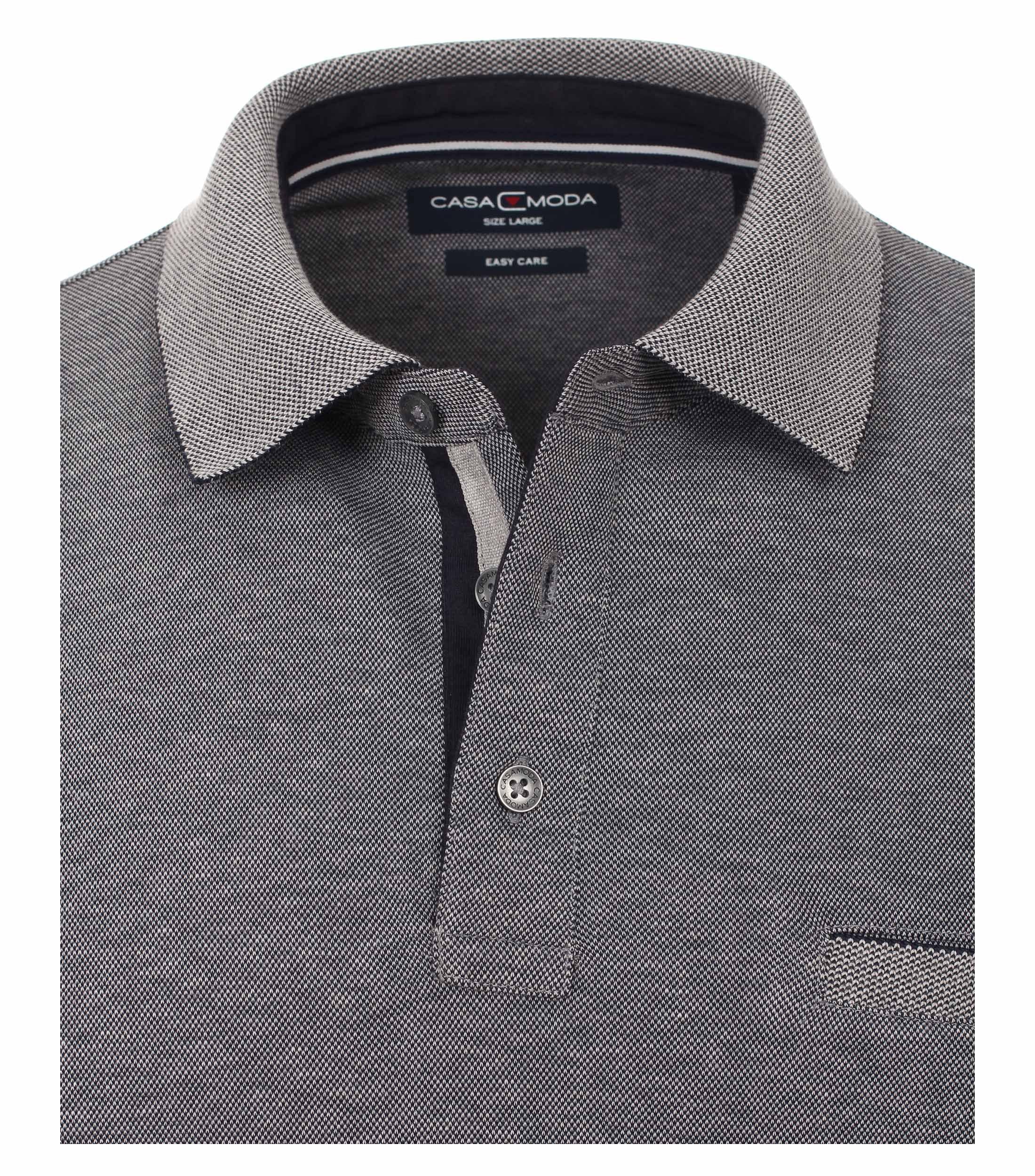 Polo-Shirt Langarm gestreift 3XL - Blau