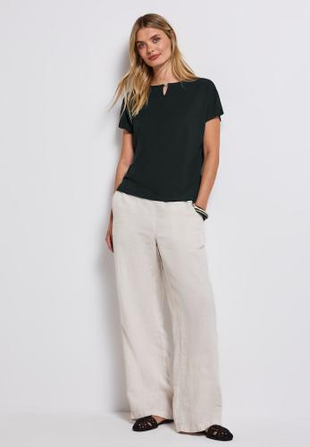 Shirt mit Cut-Out Grün 38