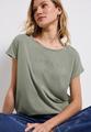 Silk-Look Shirt mit Wording 36 - Dusty Milky Green