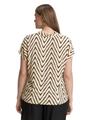Plus Size - T-Shirt mit V-Ausschnitt 46 Regular Fit - Natural Zig Zag Design